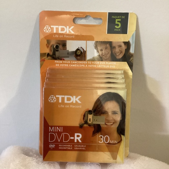 Mini DVD-R 5 Pack - Orange - Picture 2 of 3